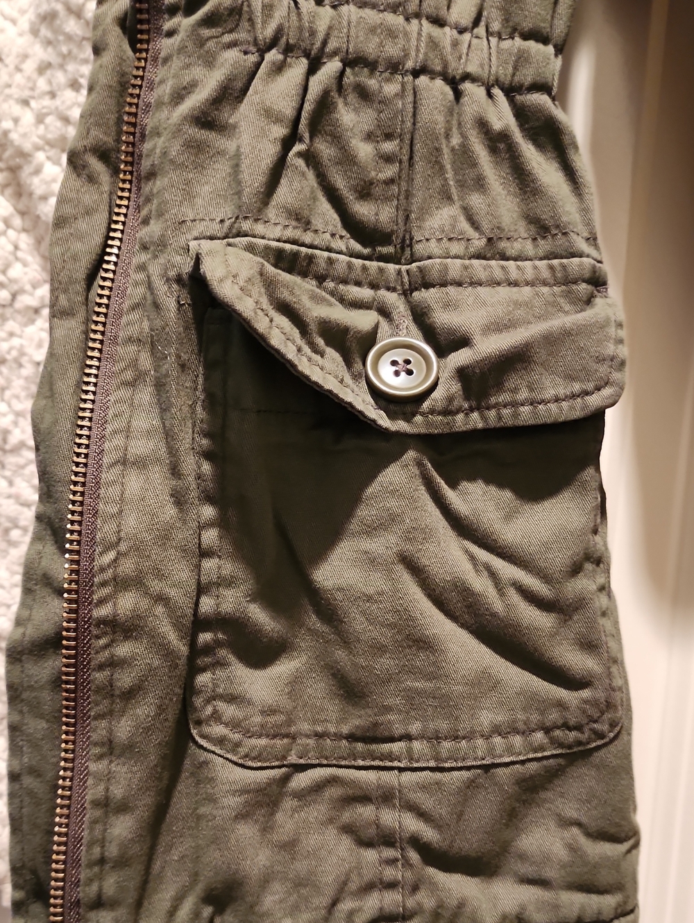 The Children's Place Girls Olive Green Hooded Parka Jacket Size 5/6 VGUC - Picture 7 of 12